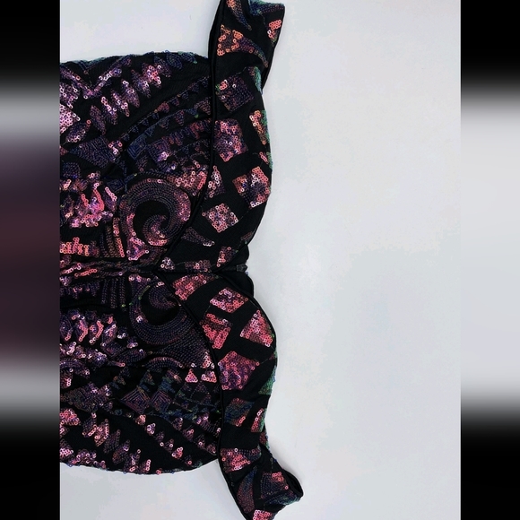 Off Shoulder Split Thigh Sequin Formal Evening Gown - Picture 6 of 13